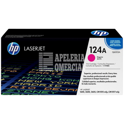 HP-Q6003A TONER P/IMPRESORA LASER 2600 HP 124A MAGENTA